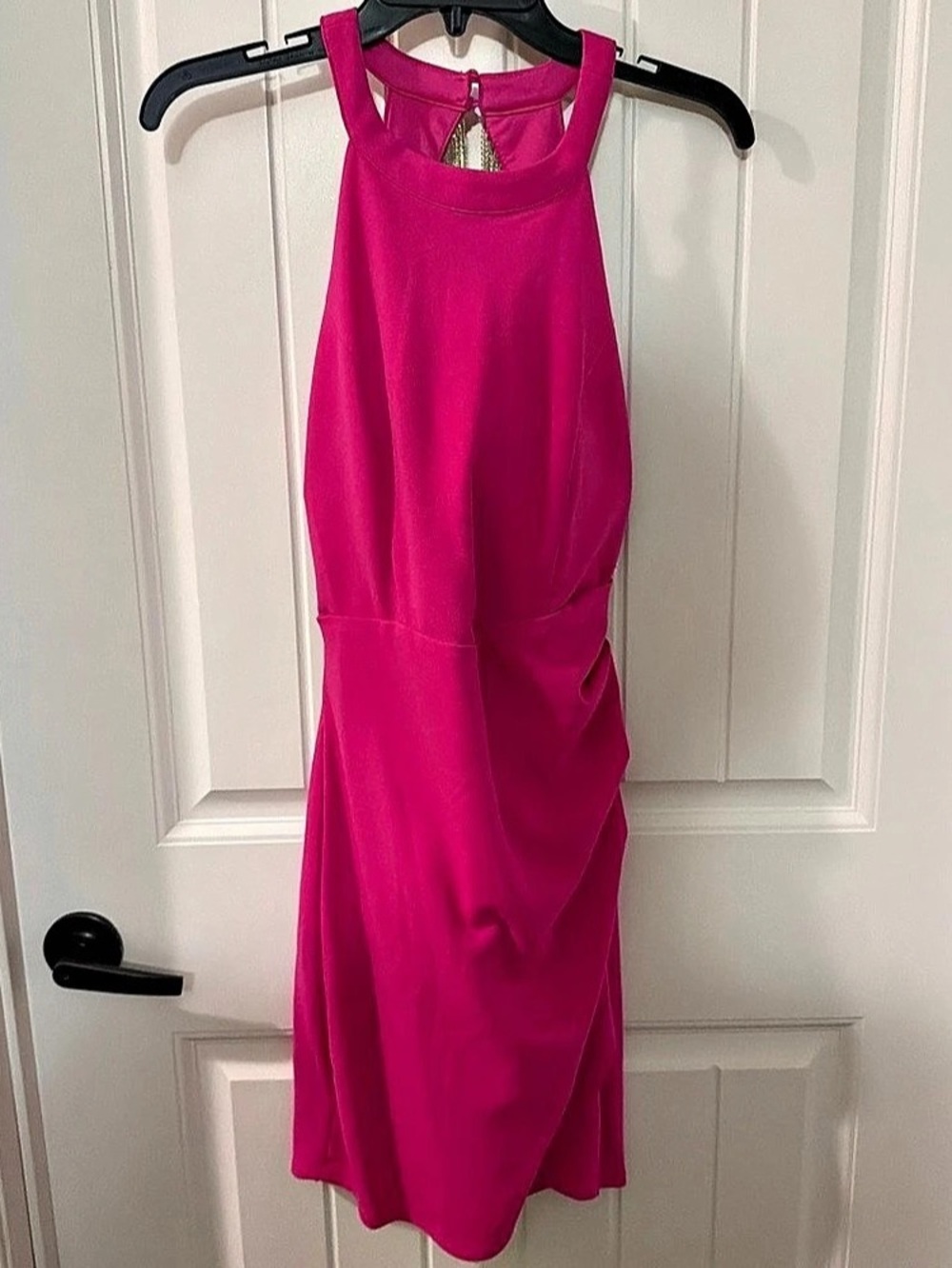 Honey and Rosie Maxi Chain-Detail Dress in Pink Size Medium